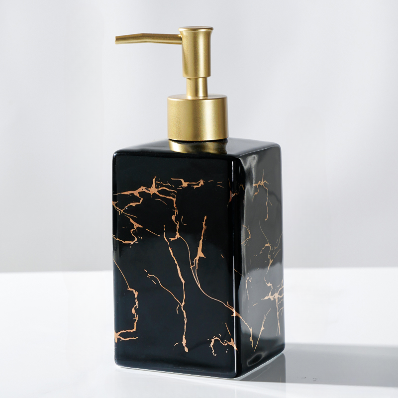 Marmor Keramik Seifen- & Shampoo-Dispenser - Modernes Design | Brehn