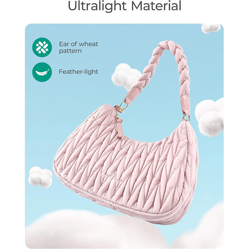 Modische Schultertasche mit Geflochtenem Trageriemen Brehn