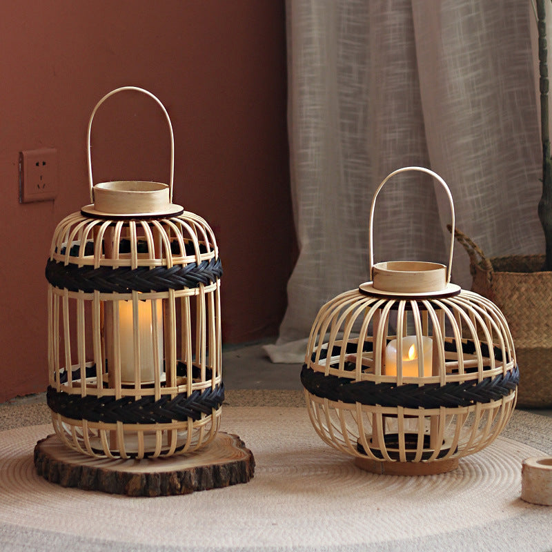 Dekorative Rattan-Laterne Brehn