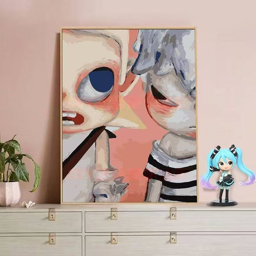 Verspielte Charakterillustration Leinwandkunst Brehn