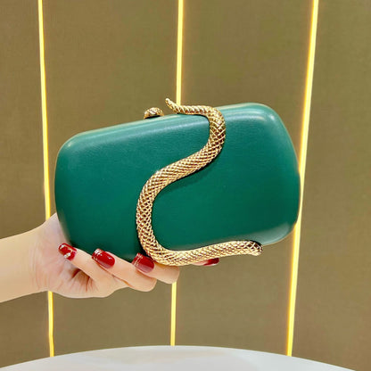 Stylische Schlangen-Detail Abend Clutch