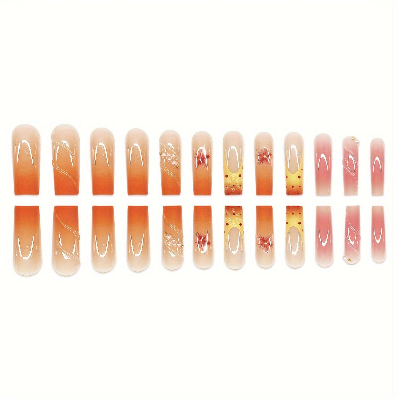 Dekorativer Press-On Nagelset Brehn