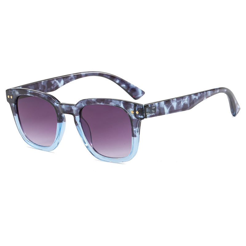 Damen Quadratische Sonnenbrille mit modernem transparentem Rahmen und UV-Schutz Brehn