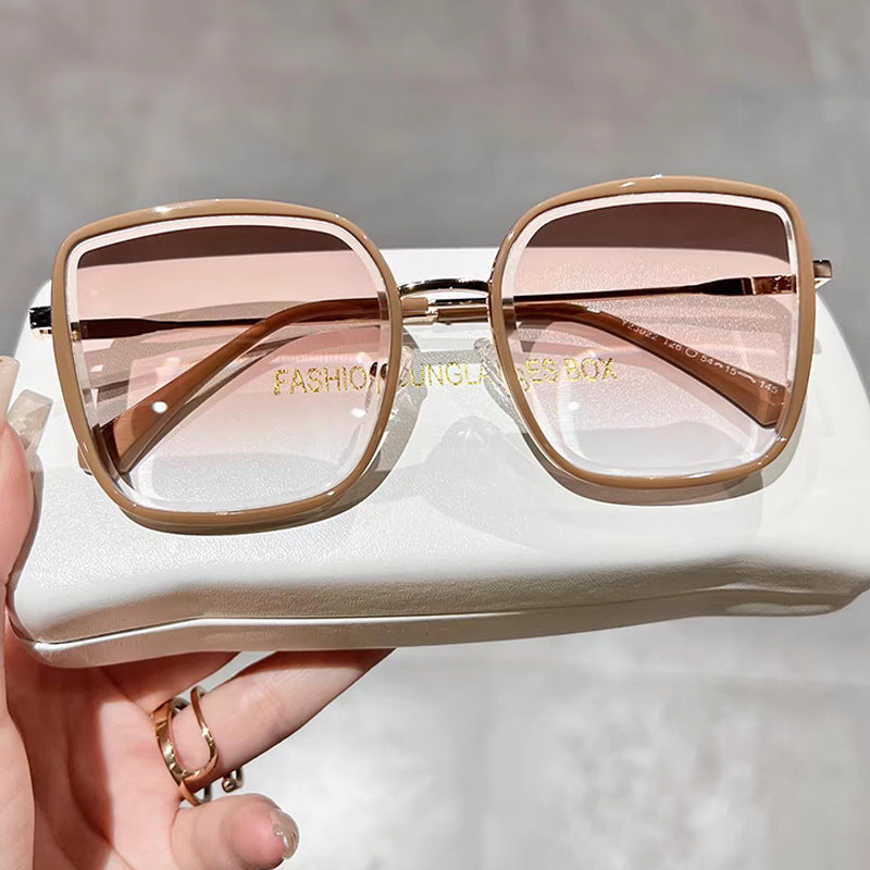 Damen oversized Sonnenbrille mit elegantem Metallrahmen und polarisierten Gläsern Brehn