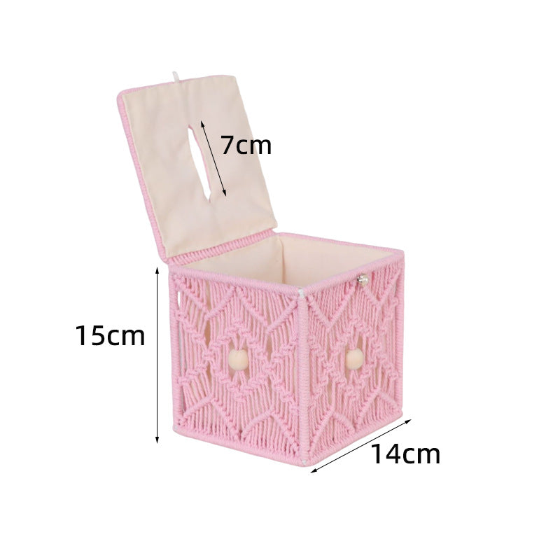 Makramee Aufbewahrungsbox Brehn