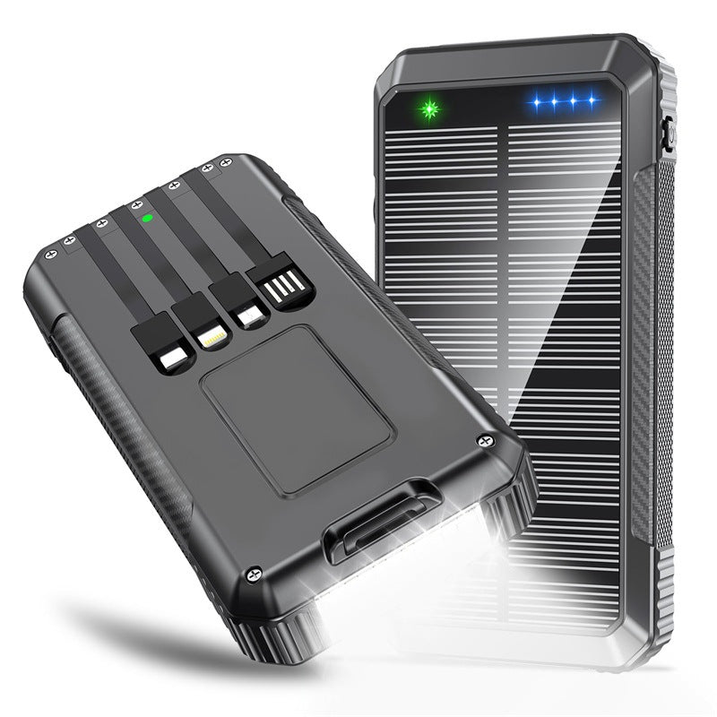 Powerbank mit Solarladefunktion und Integrierter LED-Lampe Brehn