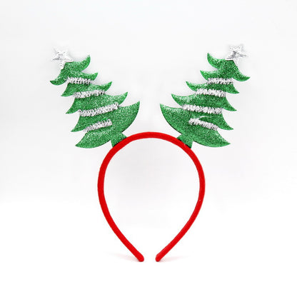 Festlicher Weihnachts-Haarreif mit lustigen Weihnachtsmannfiguren