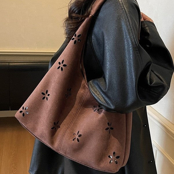 Blumen-Ausschnitt Lässige Tasche Brehn
