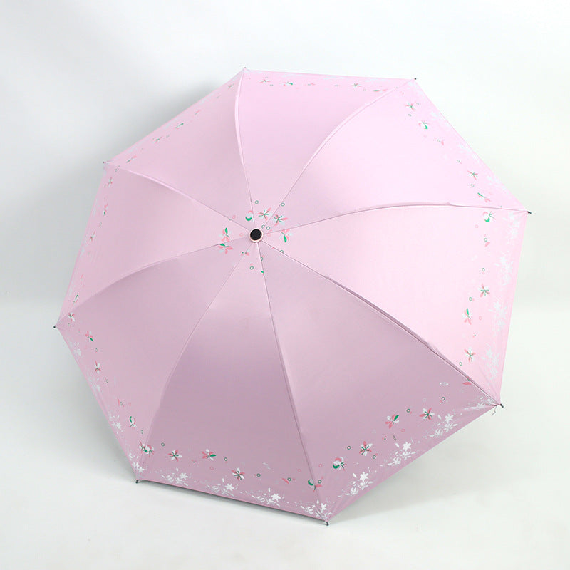 Damen Faltbarer Regenschirm mit floralen Mustern Brehn