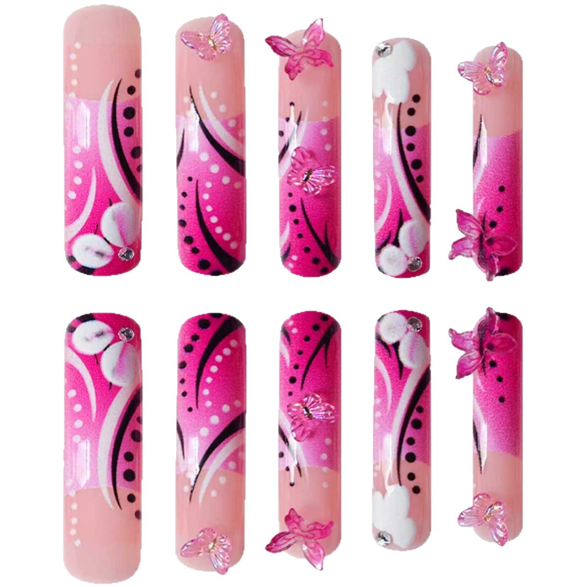 Künstlerische Acryl-Nagelverzierungen Brehn