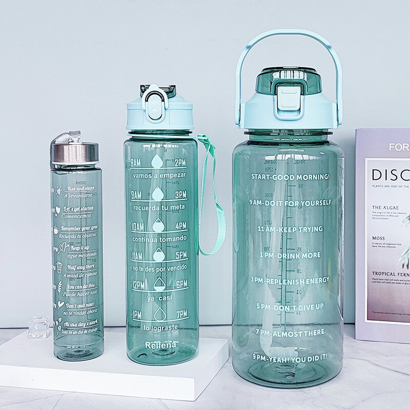 Damen Wasserflasche mit Motivationsdruck Brehn