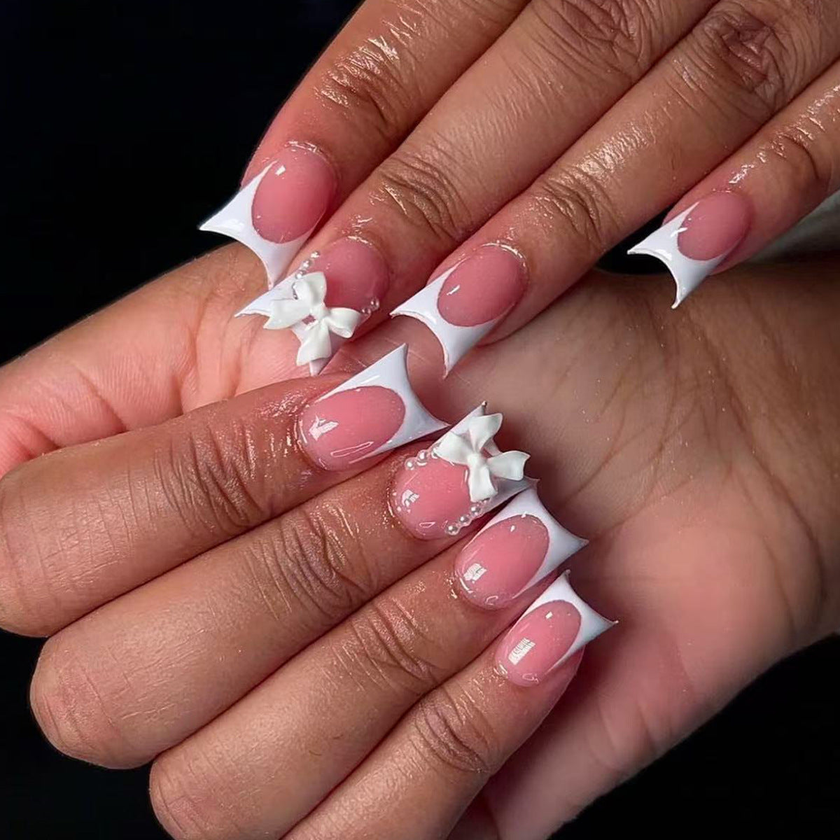 Designer Schleifen-verzierte Nagelkunstverlängerungen Brehn