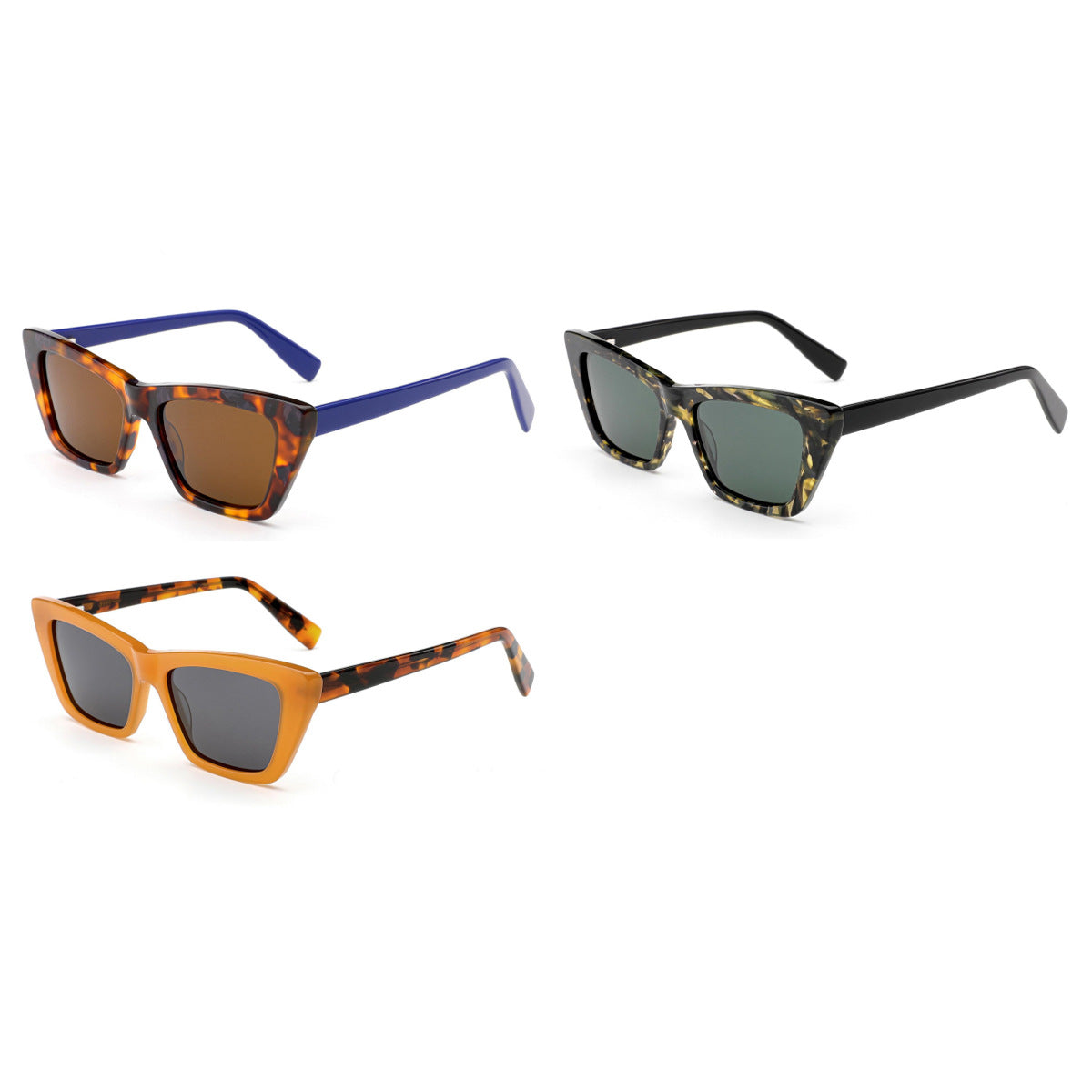 Damen Sonnenbrille im trendigen, geometrischen Design mit hochwertigem Kunststoffrahmen Brehn