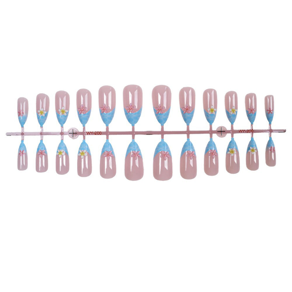 Floral Print Press-On Nail Set Brehn