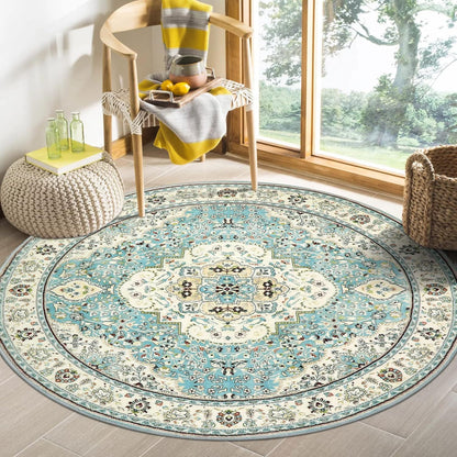 Vintage-inspirierter runder Teppich