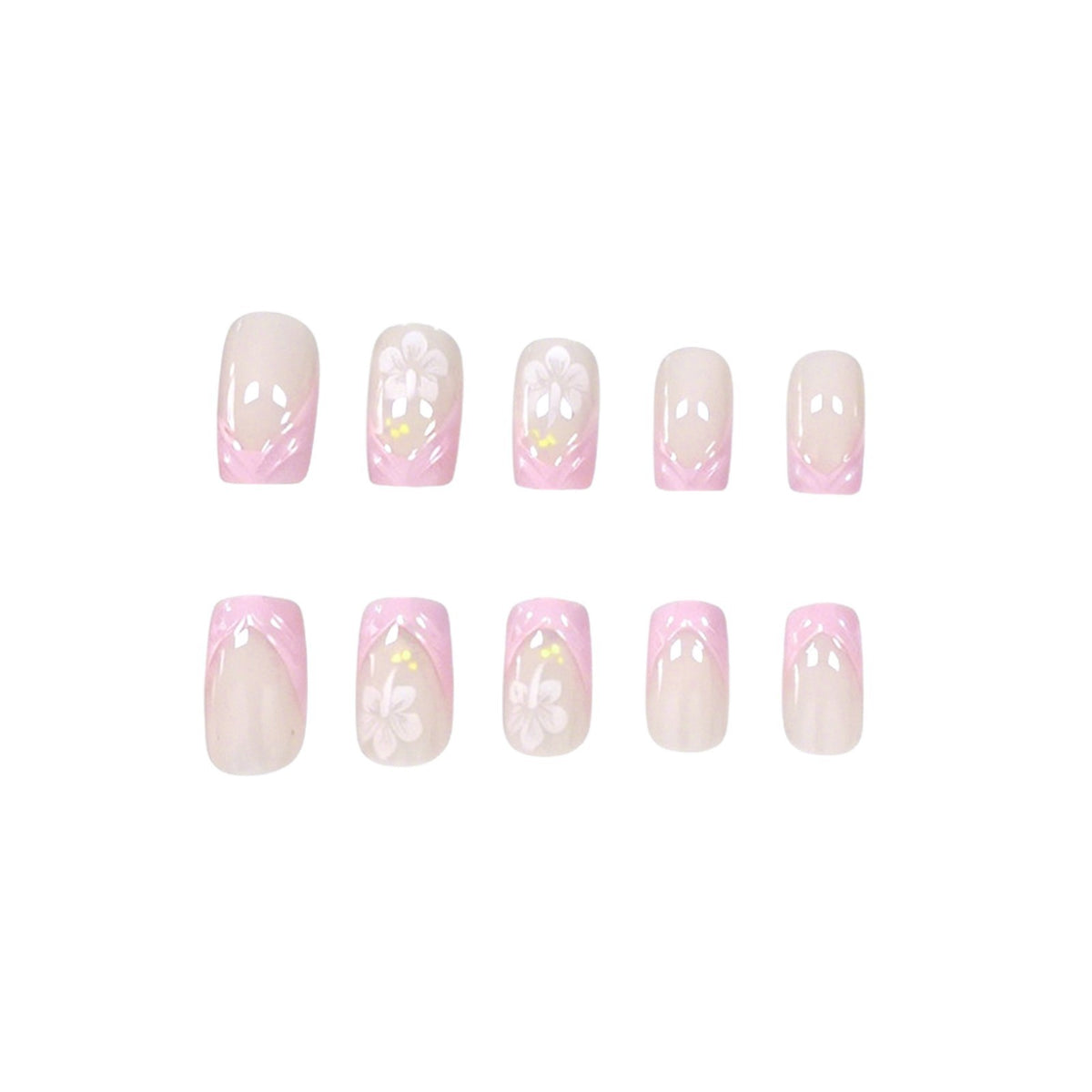 Elegante florale Nagelkunst Brehn