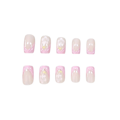 Elegante florale Nagelkunst Brehn