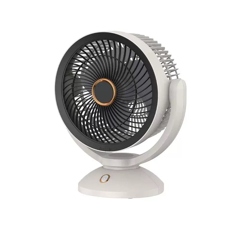 Unisex Einheitsgröße kompakter oszillierender Tischventilator mit verstellbarem Neigungswinkel, leisem bürstenlosem Motor und USB-Ladung Brehn