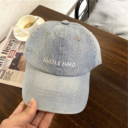 Damen Casual Distressed Denim Cap Brehn