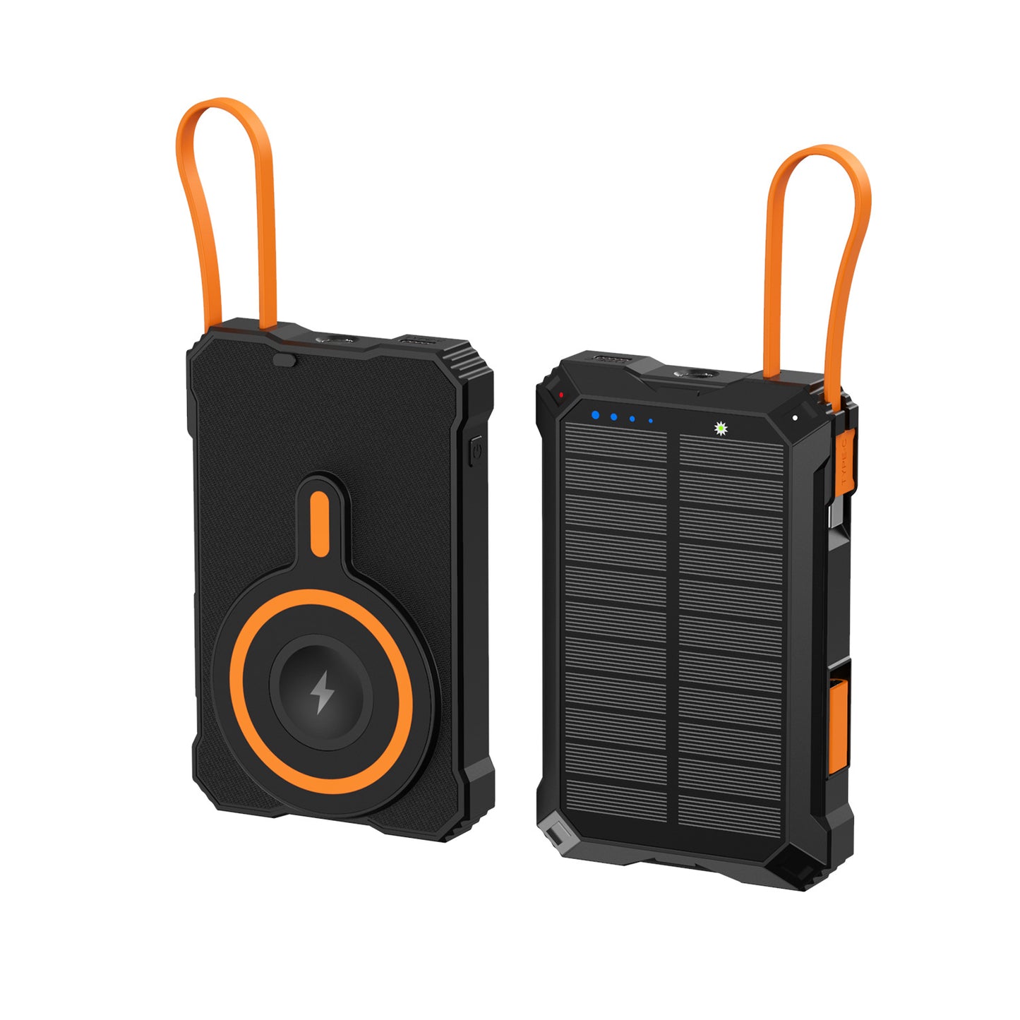 Solarbetriebene Powerbank mit Kabellosem Ladegerät Brehn