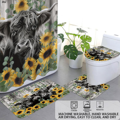 Digital Floral Print Badezimmer Set Brehn