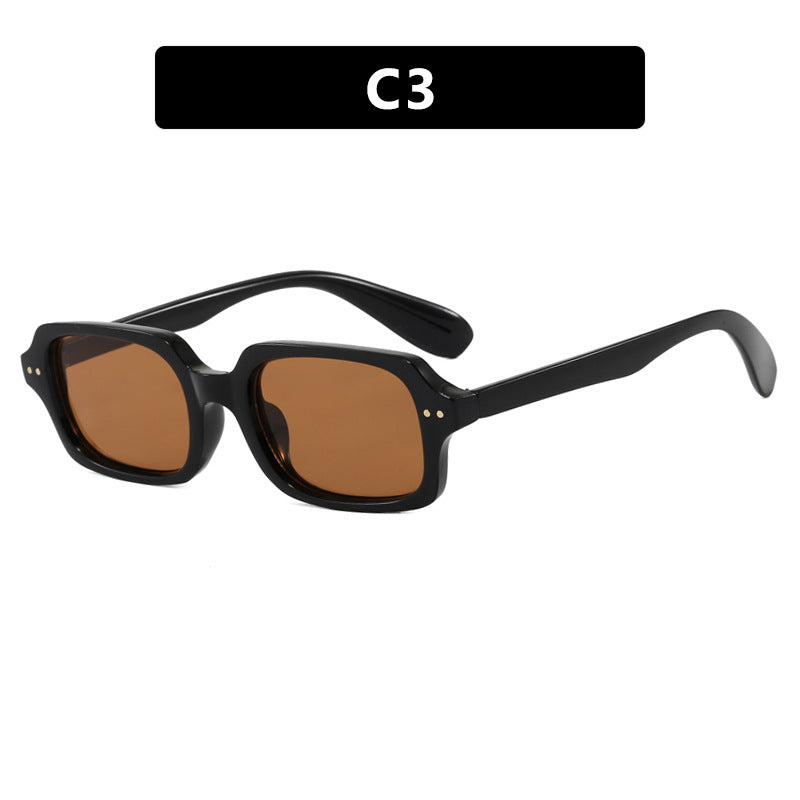 Damen stilvolle quadratische Sonnenbrille mit markanten Akzenten Brehn