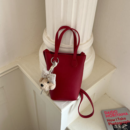 Kompakte Leder Mini Tote Tasche