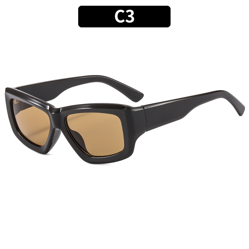 Retro-inspirierte dicke Rahmen-Sonnenbrille