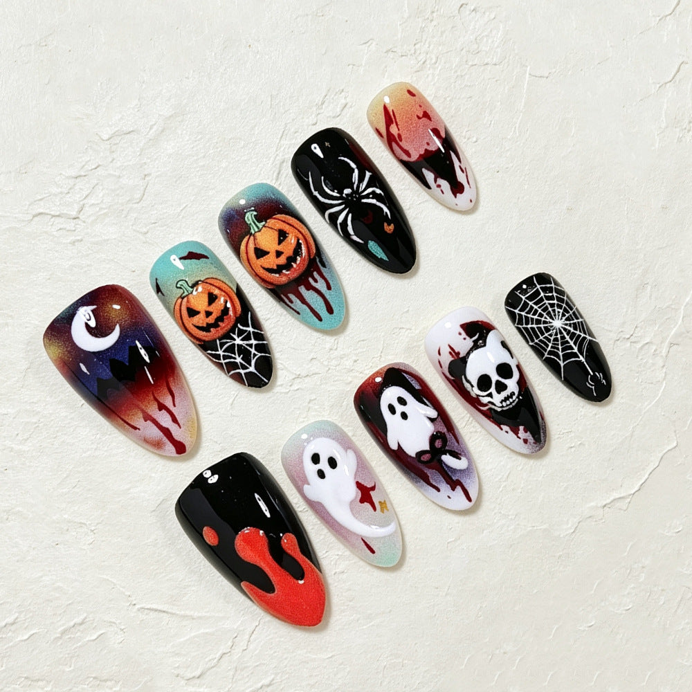 Kunstnagel Set mit Halloween-Themen und Kreativen Designs Brehn