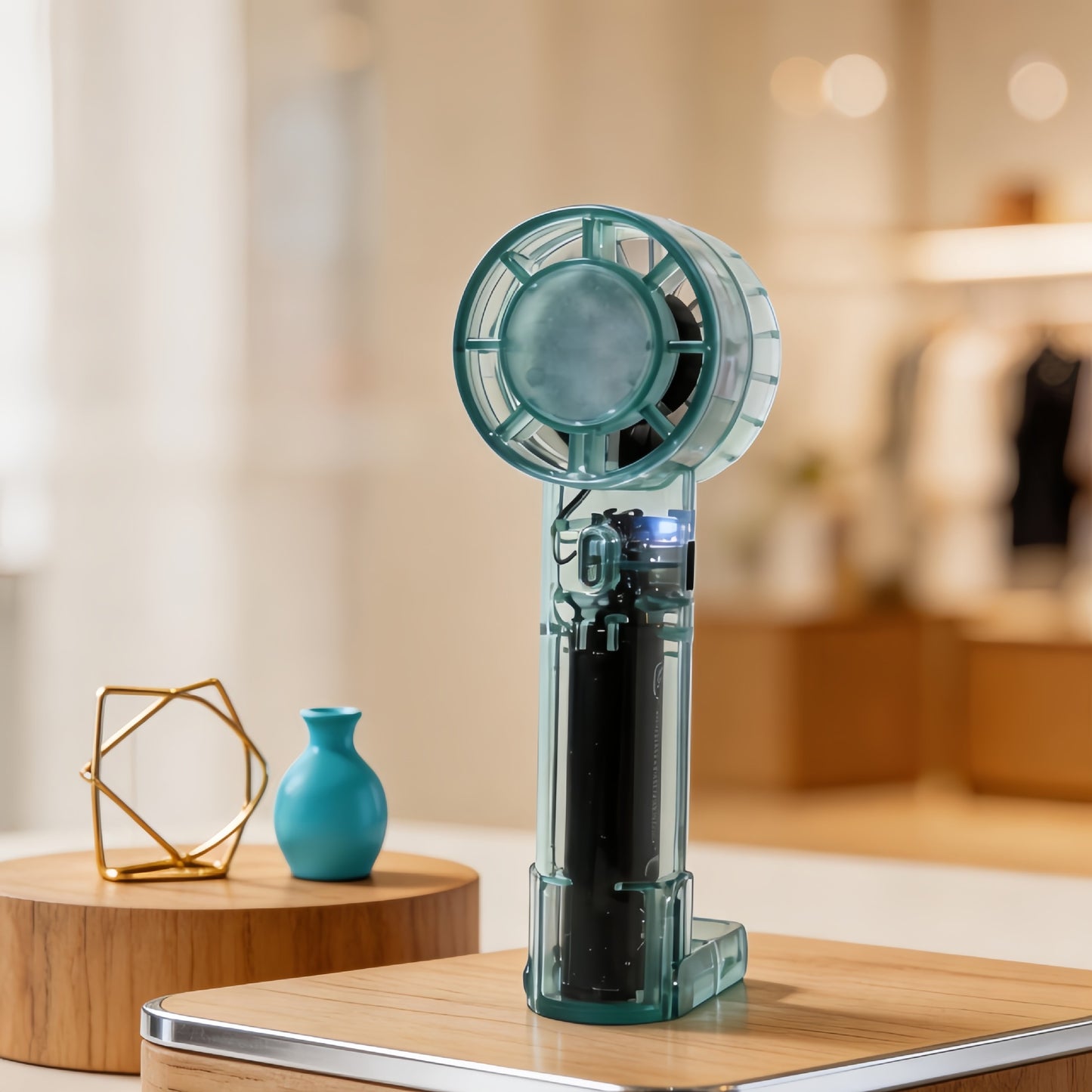 Damen Tragbarer Handventilator mit USB-Ladefunktion und flexibler Neigungsanpassung Brehn