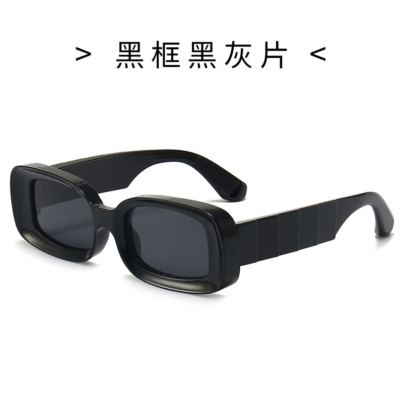 Damen Quadratische Sonnenbrille mit transparentem Rahmen Brehn