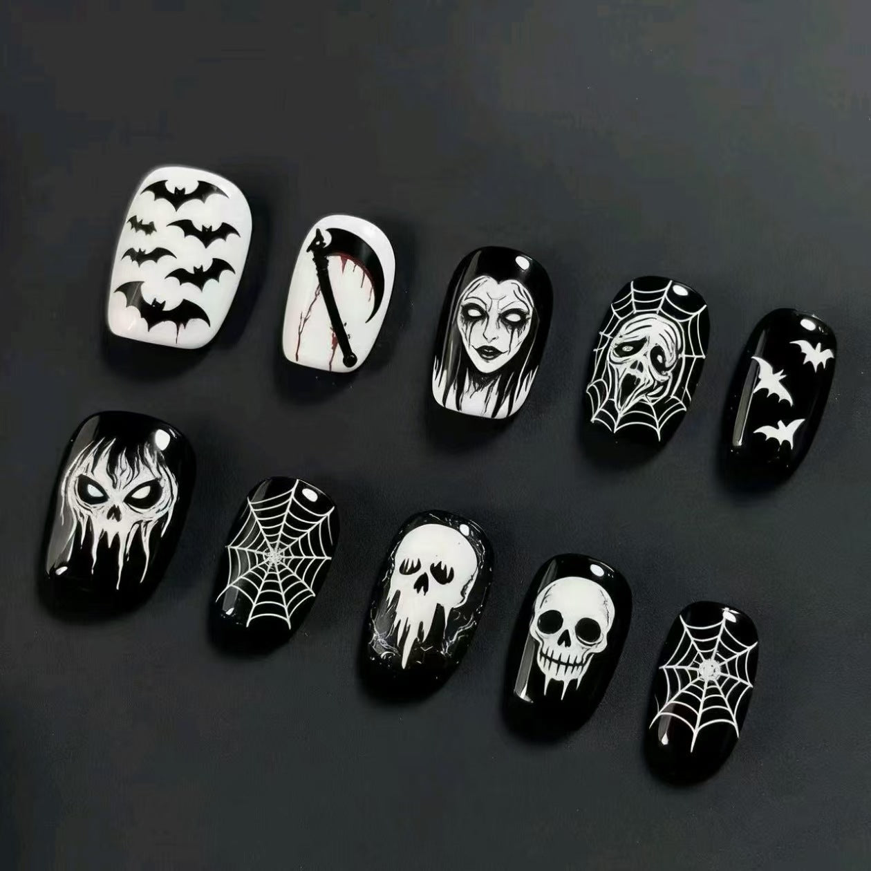 Halloween-Themen Nagelkunstset Brehn