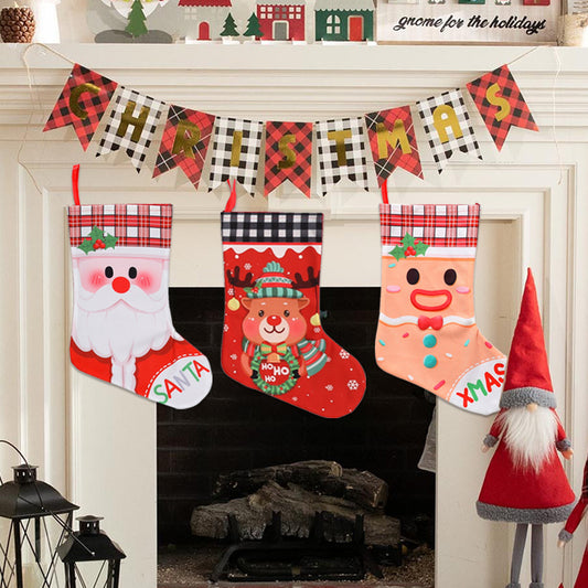 Weihnachtlich dekorative Socke