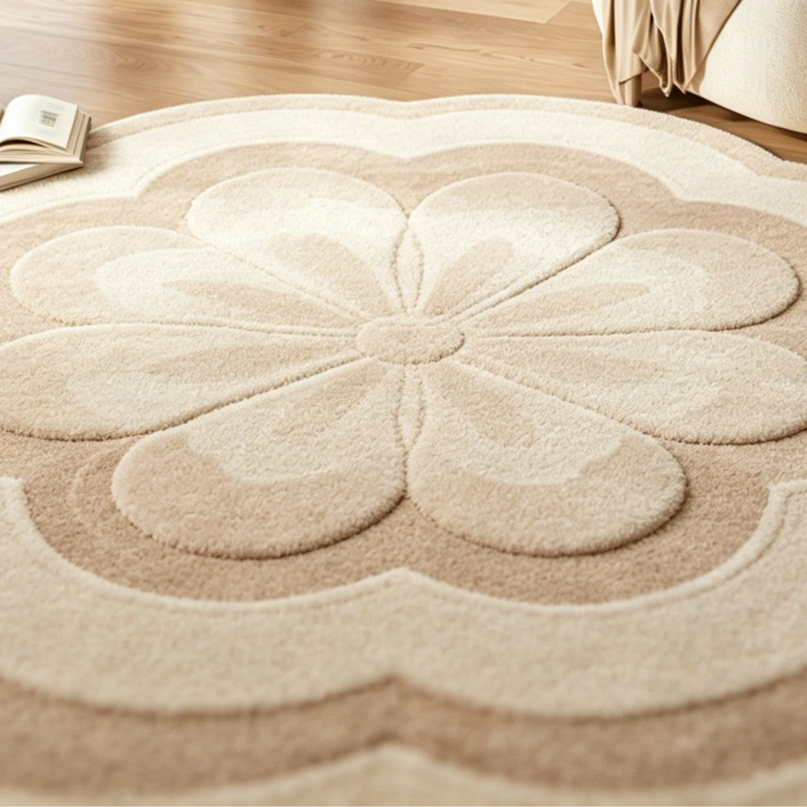 Stylischer Artisan runder Teppich