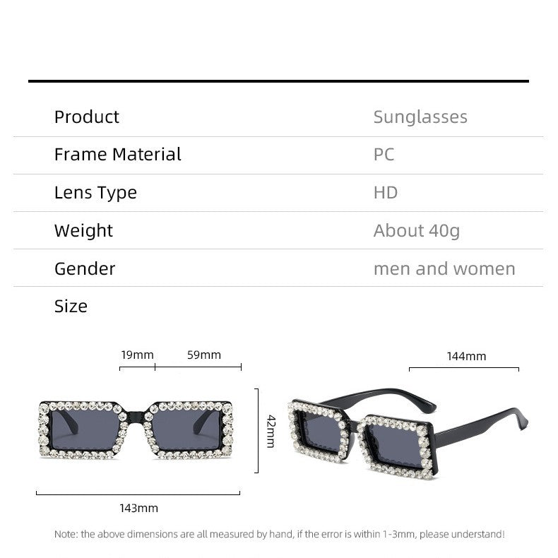 Damen modische Sonnenbrille mit glitzernder Rahmenverzierung Brehn