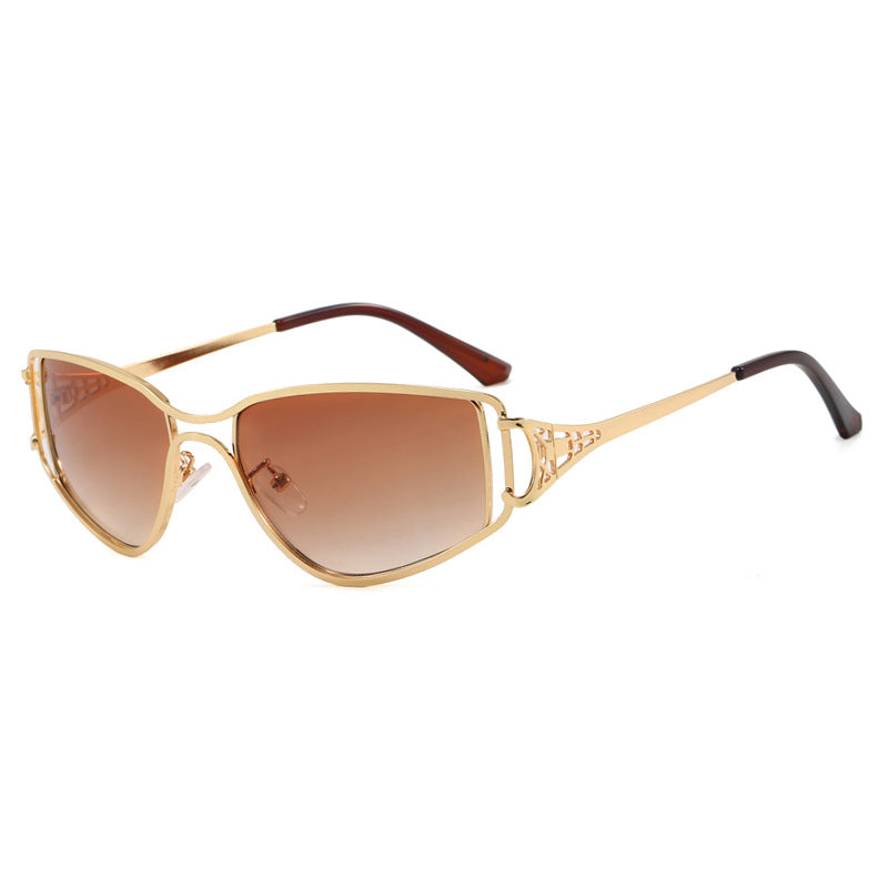 Damen exklusive Cat-Eye Sonnenbrille mit eleganten Verzierungen Brehn