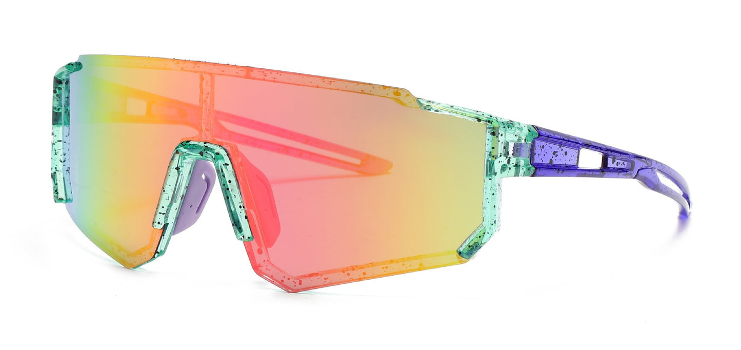 Unisex nan sportliche Visier-Sonnenbrille mit polarisierten bruchsicheren Polycarbonatgläsern Brehn