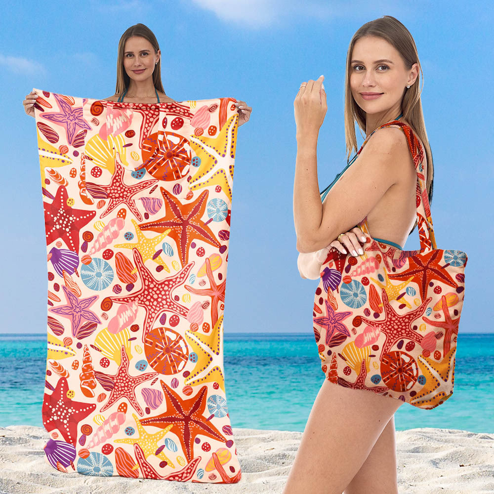 Strandtuch mit integriertem Tragetaschen-Design Brehn