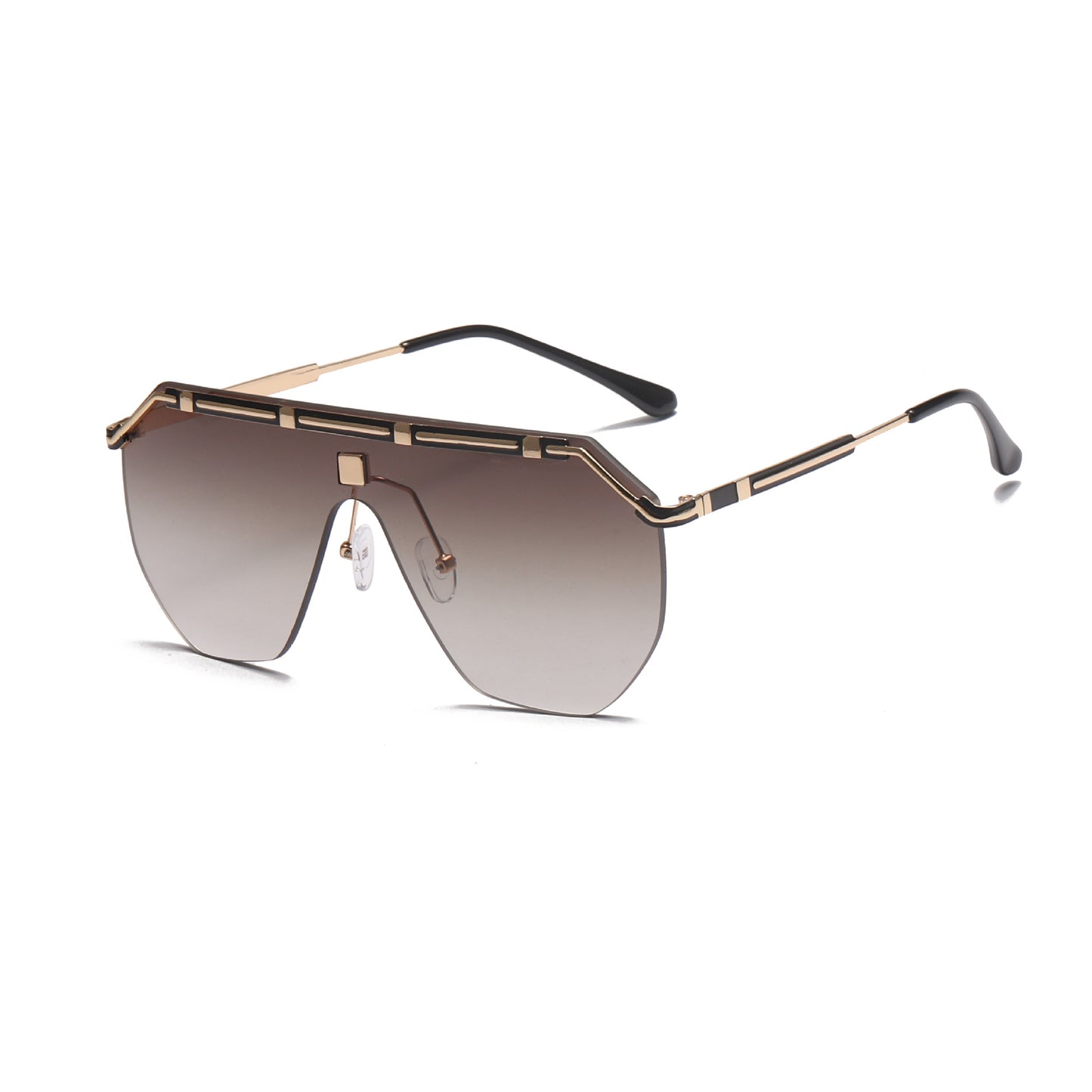 Damen geometrische Oversized-Sonnenbrille Brehn