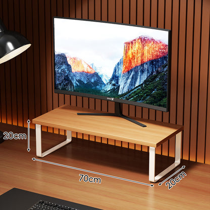 Erhöhter Holzoberfläche Metall Monitorständer mit Unterlage-Regal