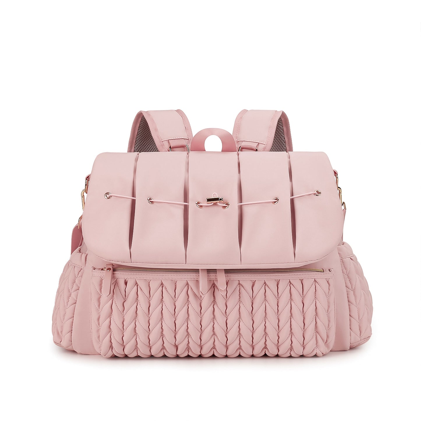Eleganter und Stylischer Rucksack mit Kunstleder und Geflochtenem Design Brehn