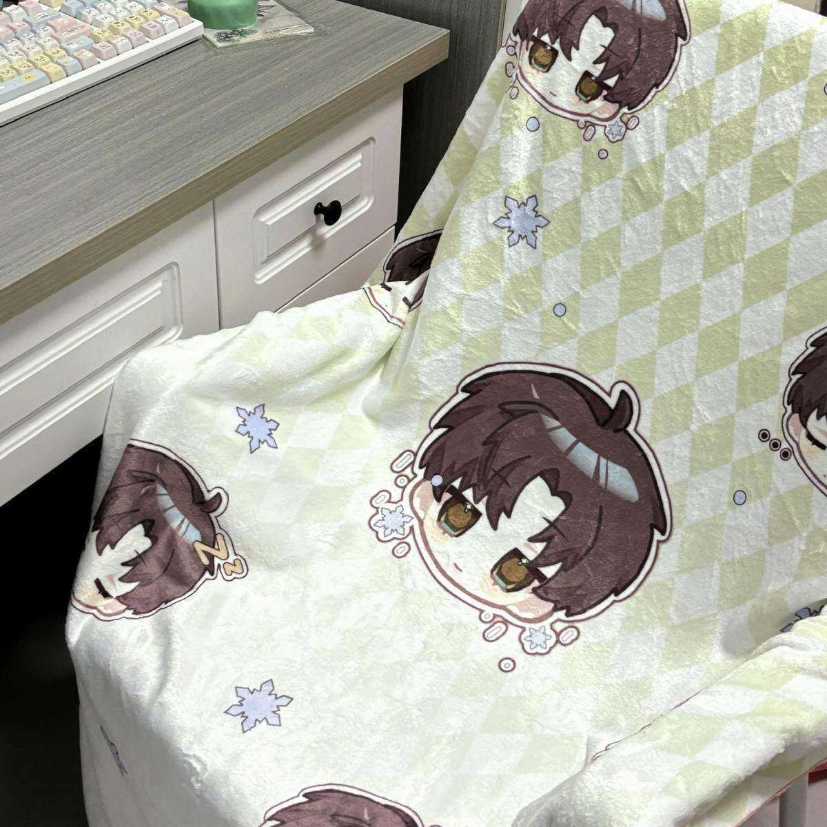 Cartoon-Charakter-Print Fleece-Decke