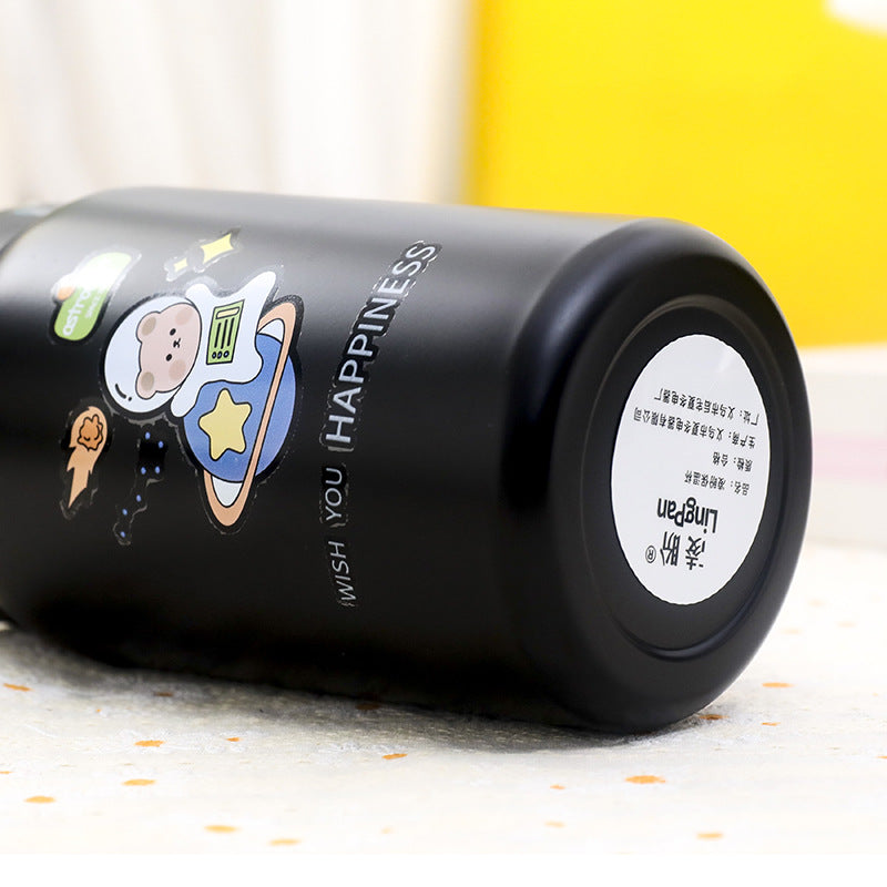 Damen Isolierte Trinkflasche mit praktischem Druckverschluss und Tiermotiv Brehn