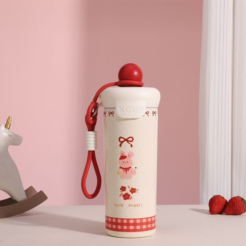 Damen Freizeit-Trinkflasche mit niedlichem Katzenmotiv Brehn