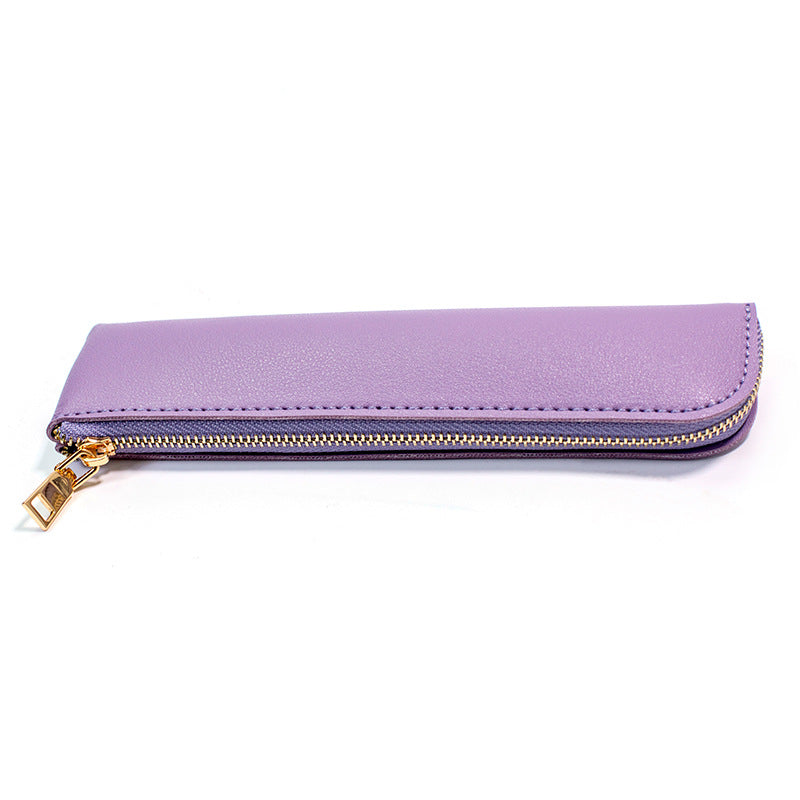 Premium Leder Reißverschluss Bleistift Etui Brehn