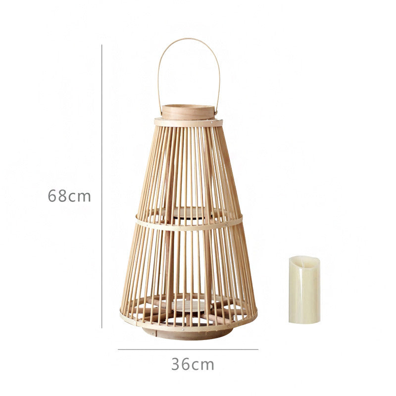 Stilvolle Rattan-Laterne Brehn