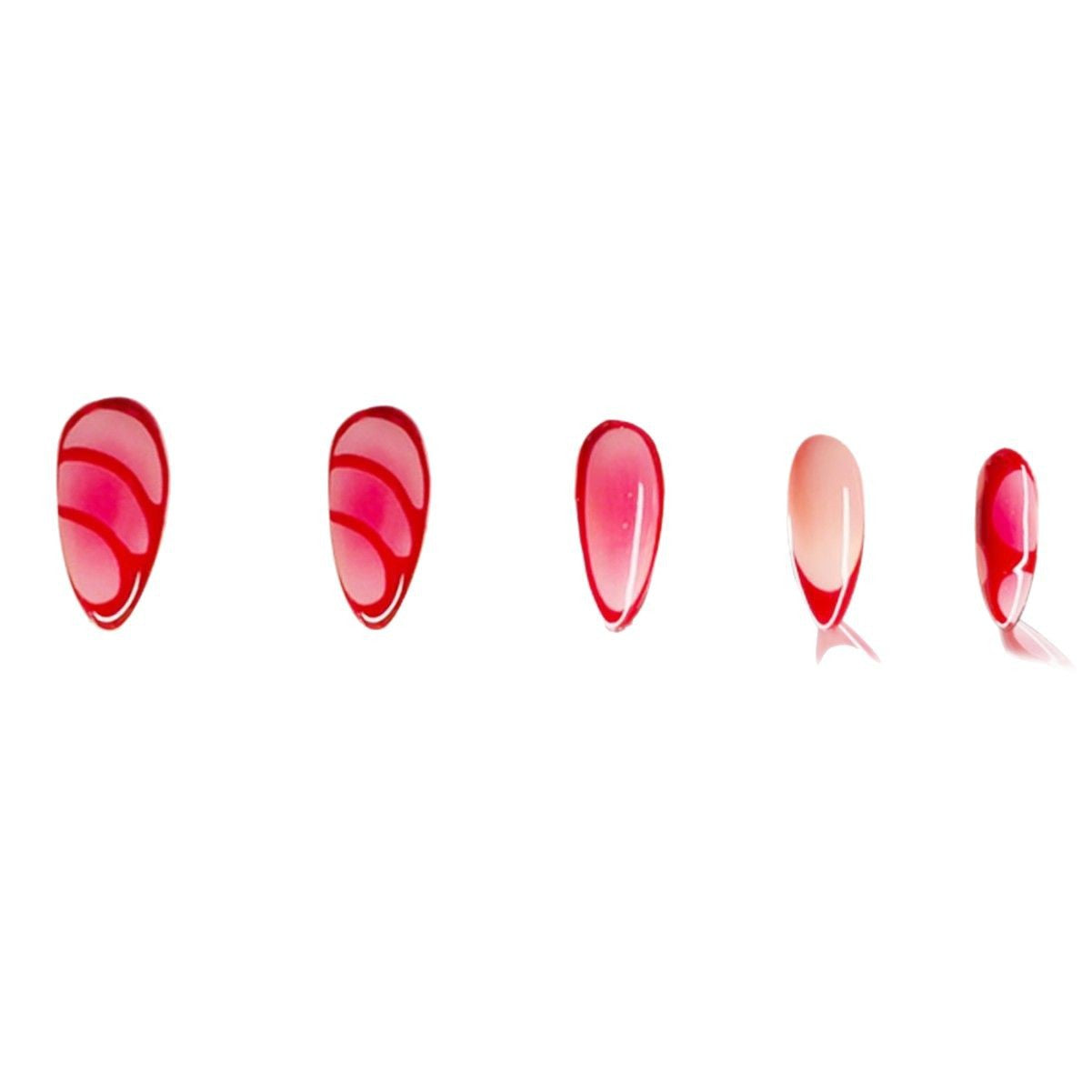 Künstlerisches Stiletto Press-On Nagelset Brehn