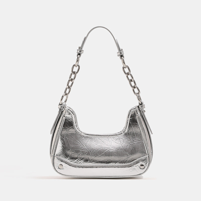 Chic Metallic Schultertasche Brehn