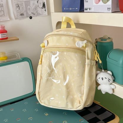 Transparenter Punktmuster-Rucksack Brehn
