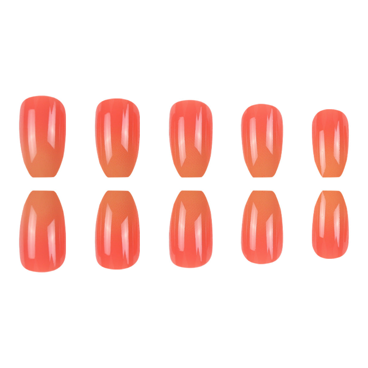Ombre Stiletto Druck-Nägel mit glänzendem Finish Brehn